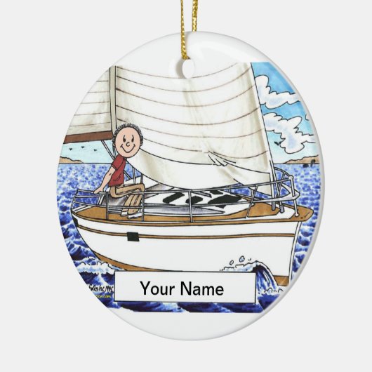 Segeln - Männlich Keramikornament (Links)