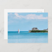 Segeln mit dem Old Fort Niagara Foto Postkarte (Vorne/Hinten)