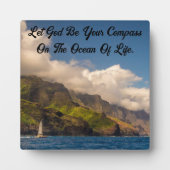 Segeln mit Gott Tabletop Plaque mit Easel Fotoplatte (Vorderseite)
