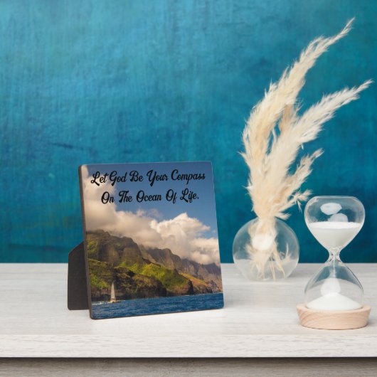 Segeln mit Gott Tabletop Plaque mit Easel Fotoplatte (InSitu)