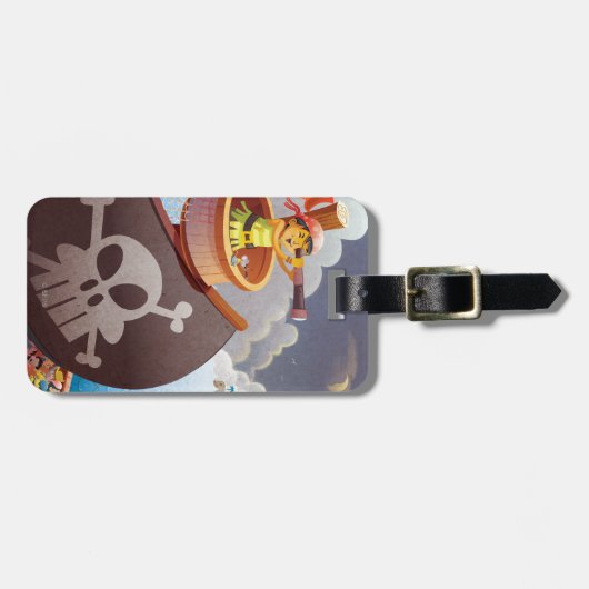 Segeln mit Piraten Gepäckanhänger (Vorderseite horizontal)