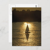 Segeln mit Schatten Postkarte (Vorne/Hinten)