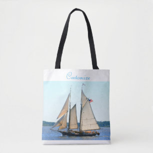 Segeln mit zwei und drei bemastetes Schooners Tasche