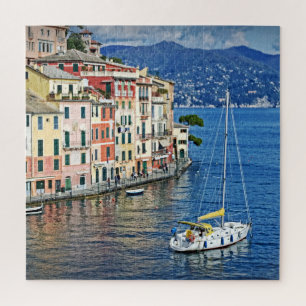 Segeln nach Portofino - Italienischer Urlaub-20x20 Puzzle