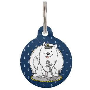 Segeln Nautical Bootfahrer American Eskimo Dog Nie Haustiermarke