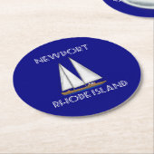 Segeln Newports Rhode Island Runder Pappuntersetzer (Angewinkelt)