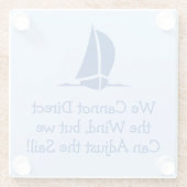 Segeln oder Yachtdenken Glasuntersetzer (Rückseite)