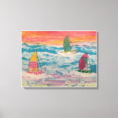 Segeln Orange Sky Leinwanddruck (Vorderseite)