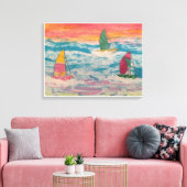 Segeln Orange Sky Leinwanddruck (Insitu (Wohnzimmer))