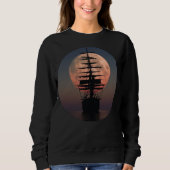 Segeln-Piraten-Mond Sweatshirt (Vorderseite)