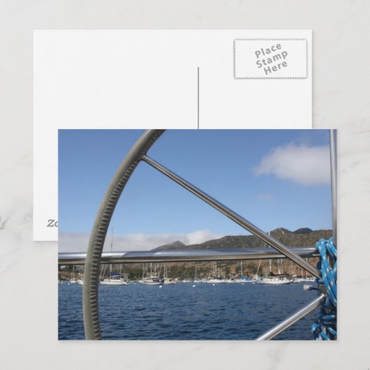 Segeln Postkarte (Vorne/Hinten)