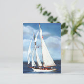Segeln Postkarte (Stehend Vorderseite)