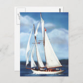 Segeln Postkarte (Vorne/Hinten)