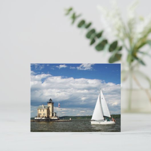 Segeln Postkarte (Stehend Vorderseite)