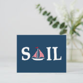 segeln postkarte (Stehend Vorderseite)