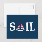 segeln postkarte (Vorne/Hinten)