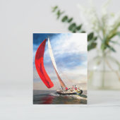Segeln Postkarte (Stehend Vorderseite)
