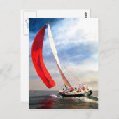 Segeln Postkarte (Vorne/Hinten)