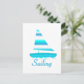 Segeln Postkarte (Stehend Vorderseite)