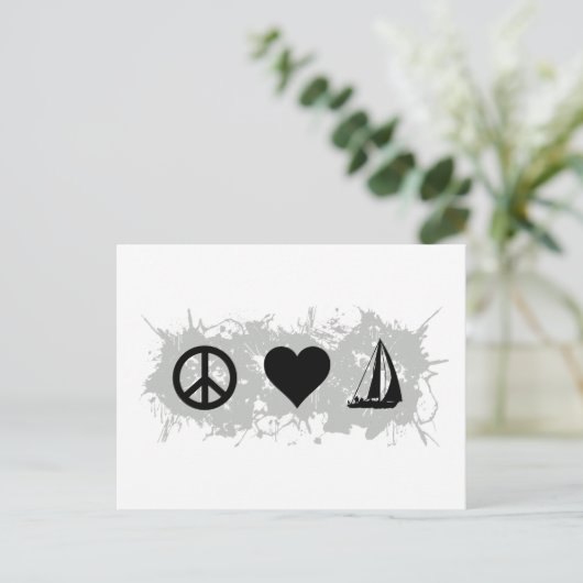 Segeln Postkarte (Stehend Vorderseite)
