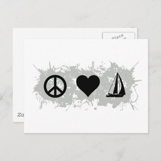 Segeln Postkarte (Vorne/Hinten)