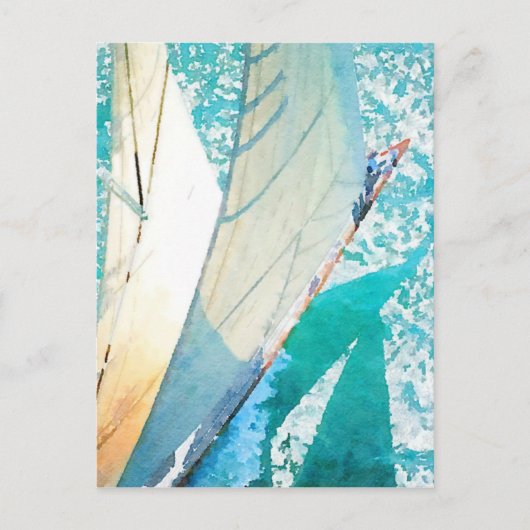 Segeln Postkarte (Vorderseite)