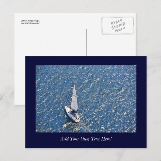 Segeln Postkarte (Vorne/Hinten)