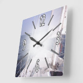 Segeln Quadratische Wanduhr (Winkel)