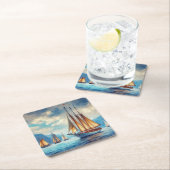 segeln rechteckiger pappuntersetzer (Vor Ort)