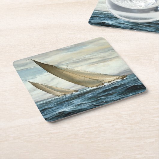 Segeln Rechteckiger Pappuntersetzer (angewinkelt)