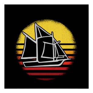 Segeln Retro Vintage Poster