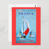 Segeln Rhone Vintage Poster Postkarte (Vorne/Hinten)