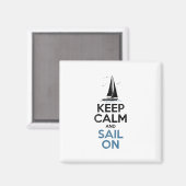 Segeln - Ruhe Behalten und segeln Magnet (Vorderseite/Rückseite)