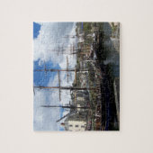 Segeln-Schiffe Charlestown Hafen-Cornwall-Foto Puzzle (Vertikal)