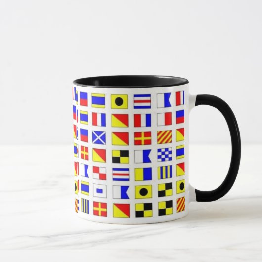 SEGELN-SCHIFFS-SIGNAL-FLAGGEN-TASSE - besonders Tasse (Rechts)