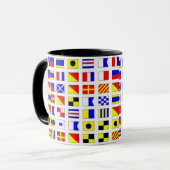 SEGELN-SCHIFFS-SIGNAL-FLAGGEN-TASSE - besonders Tasse (Vorderseite Links)