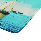 Segeln Schooner-Glasblau Schneidebrett (Ecke)