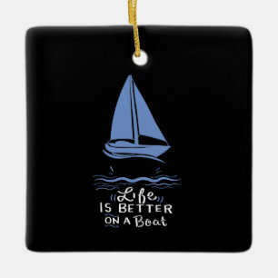 Segeln Segelboot Keramikornament