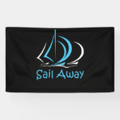 Segeln Segelboot Sand Ocean Gul Banner (Horizontal)