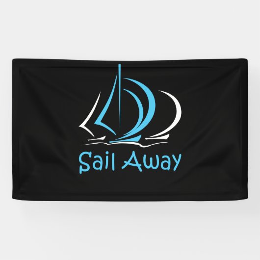 Segeln Segelboot Sand Ocean Gul Banner (Horizontal)