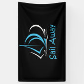 Segeln Segelboot Sand Ocean Gul Banner (Vertikal)