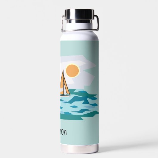 Segeln Segelboote Thor Kupfer Vakuum isoliert Trinkflasche (Rückseite)