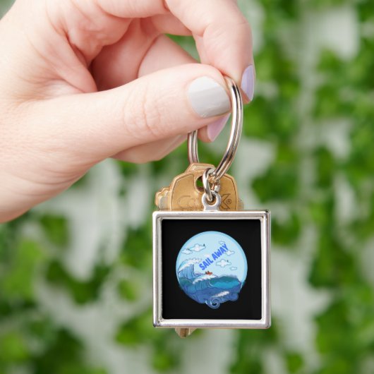 Segeln - Segeln weg zum Schlüsselanhänger der Frei (Hand)