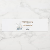 Segeln Sie auf über Sailboat Wasserflasche Etikett (Einzelnes Label)