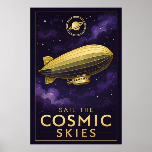 Segeln Sie durch den kosmischen Himmel - Raumfahrt Poster (Vorne)