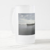 Segeln Sie in die Nacht Mattglas Bierglas (Vorderseite Links)