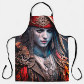 Segeln Sie mit unserem Piratenmädchen in die Hochs Schürze (Vorderseite)