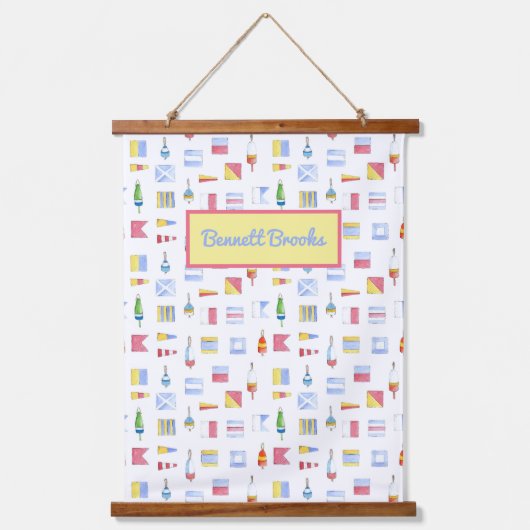 Segeln und nautische Boys Wandteppich Mit Holzrahmen (Vorderseite)