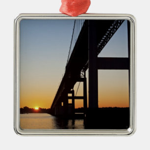 Segeln und verlassend Newport Rhode Island Silbernes Ornament