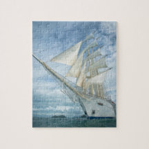 Segeln unter blauer Himmel-Puzzlespiel